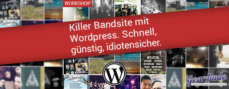 Bandhomepage mit Wordpress